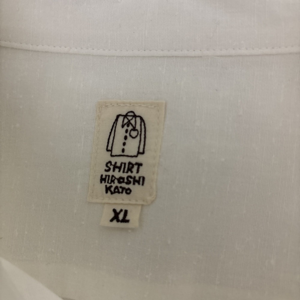 Hiroshi Kato Cotton Button Down Shirt Mens XL White Designer City - Picture 6 of 10